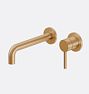 D Street Bath Faucet Single Wall Mount Smooth Lever Handle, 6.5" - Satin Bronze PVD PVD