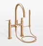 D Street Deck Mounted Tub Filler With Handshower, Satin Bronze PVD PVD