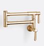 Davoli Wall Mount Pot Filler, Satin Bronze PVD
