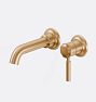 Descanso Smooth Lever Single Handle Wall Mount Faucet, 6.5" - Satin Bronze PVD PVD