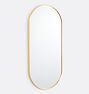 Open Box: Pill Metal Framed Mirror, French Cleat (22"W x 48"H) - Brass