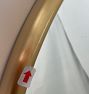 Open Box: Pill Metal Framed Mirror, French Cleat (22"W x 48"H) - Brass
