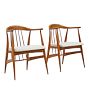 Vintage Midcentury Modern Oak Barrel Back Chair