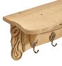 Vintage 20th Century French Oak Carved Wall Shelf