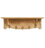 Vintage 20th Century French Oak Carved Wall Shelf