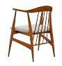 Vintage Midcentury Modern Oak Barrel Back Chair Pair
