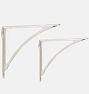 Open Box: Arched Shelf Bracket Set (10"), Set of 2 - Polished Nickel