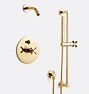 West Slope Shower Set Pressure Balance Shower/Hand Trim Cross Handle UPB