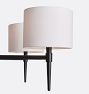 Rhone Chandelier, 24" Width in Fabric Shades