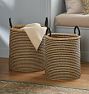 Merrick Handwoven Striped Basket