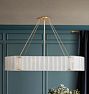 Willamette 60" Linear Chandelier, Pearl White Glass