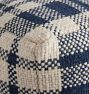 Plaid Wool Pouf