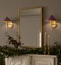 Beaded Cast Brass Mirror
