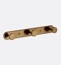 Ladd Linear Hook Rack, Heritage Brass