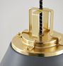 Butte 24" Cone Pendant, Aged Brass Fitter