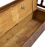 Vintage Traditional early 20th Century Hungarian Painted Bench with Storage Seat