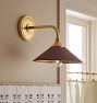 Poplar Sconce, Painted Brass Shades