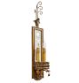 Vintage Classical Revival 19th Century Sconce with Large Etched Mirror Backplate and Bobeches