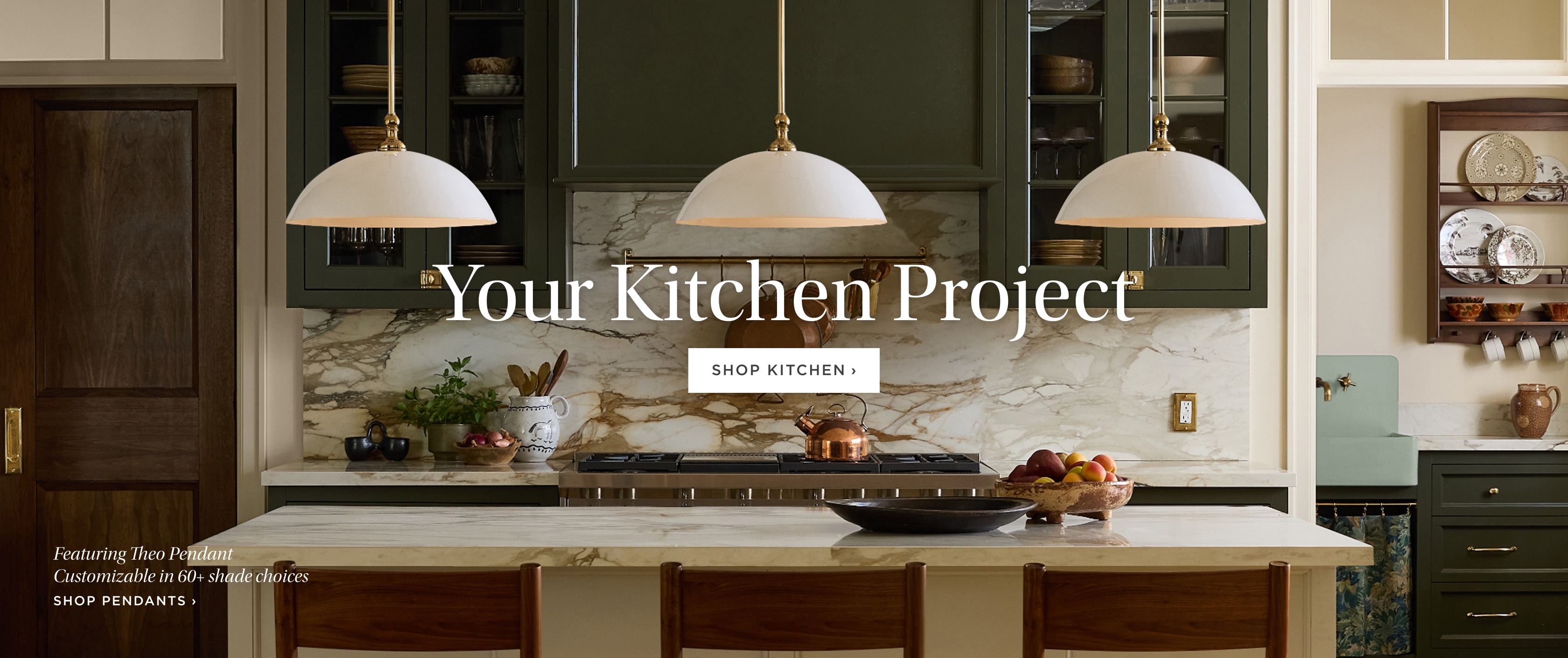 Your Kitchen Project – feat. Theo Pendant available in 60+ shade choices