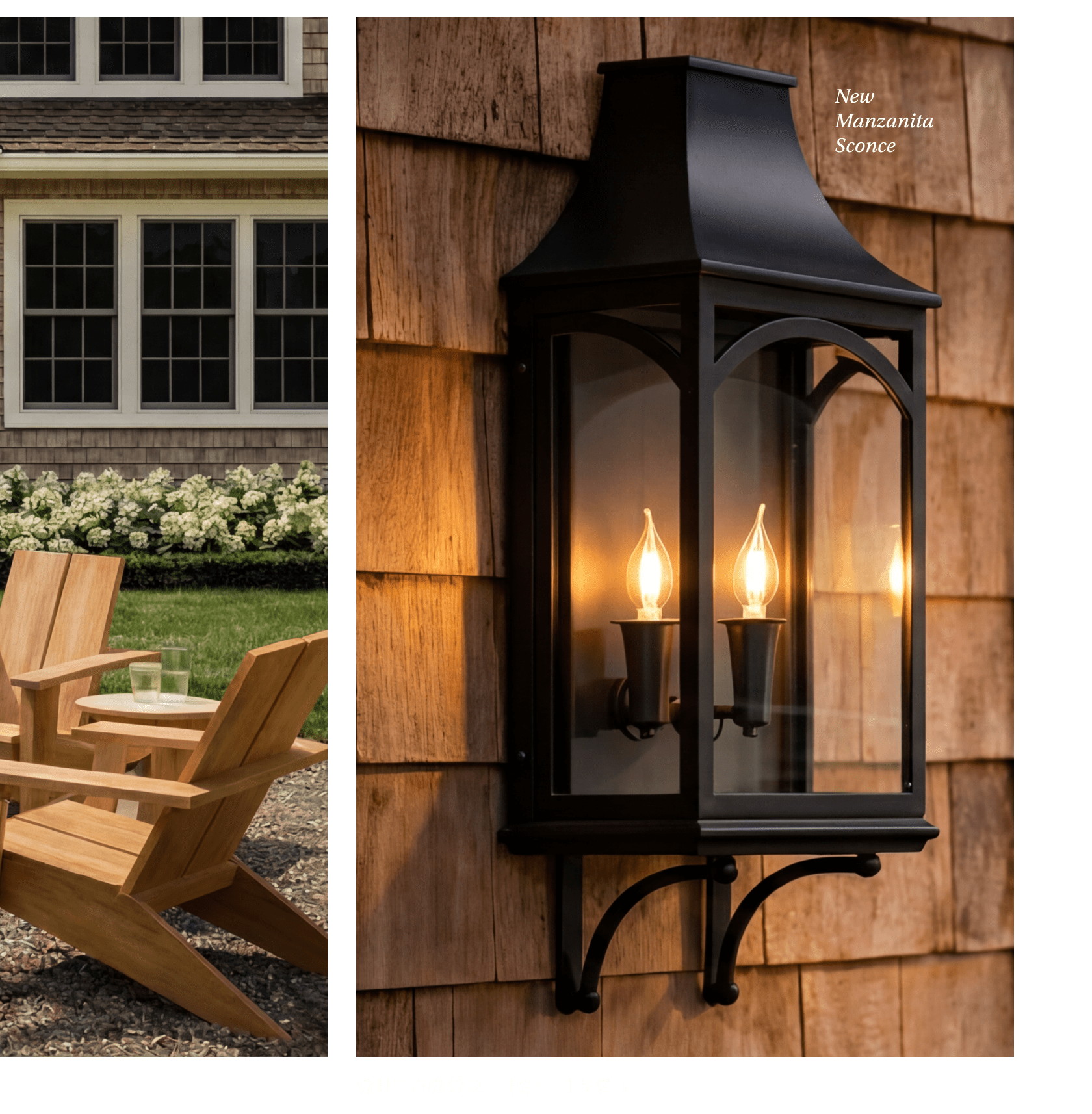 Outdoor Lighting. New Manzanita Sconce.