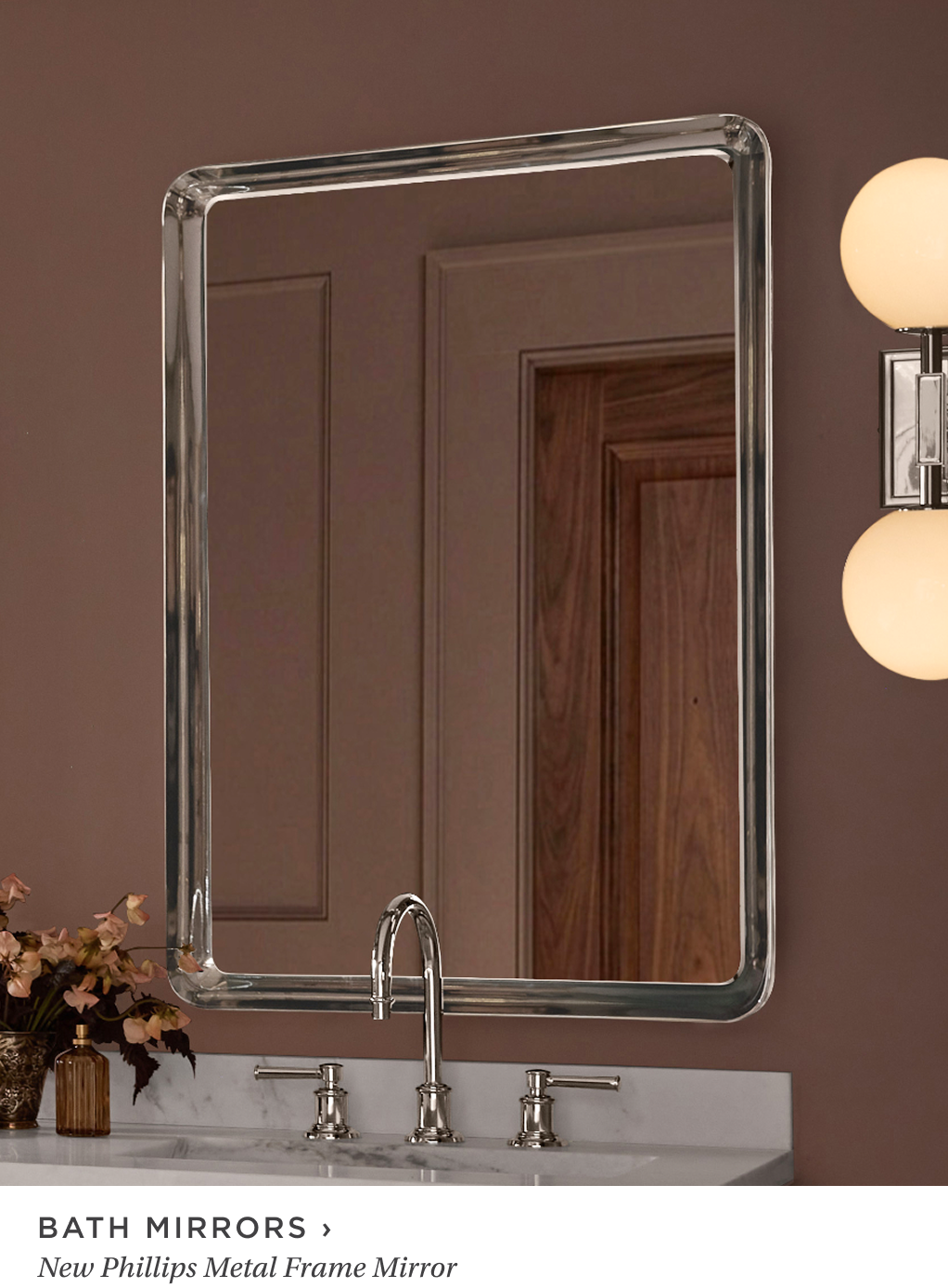 Bath Mirrors. New Phillips Metal Frame Mirror Bath Mirrors. New Phillips Metal Frame Mirror