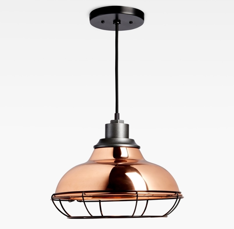 12" Cord Pendant with Cage