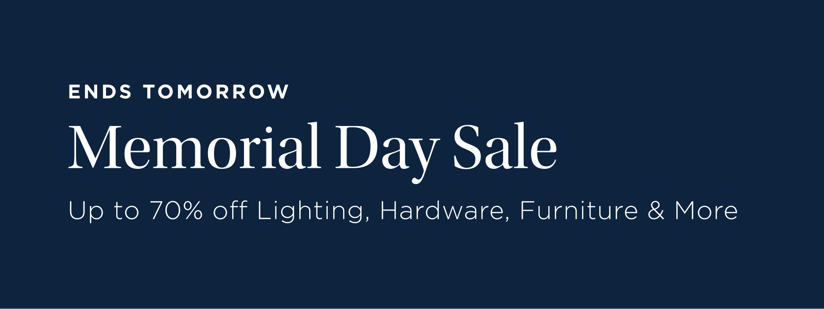 Memorial Day Sale Up to 70% off