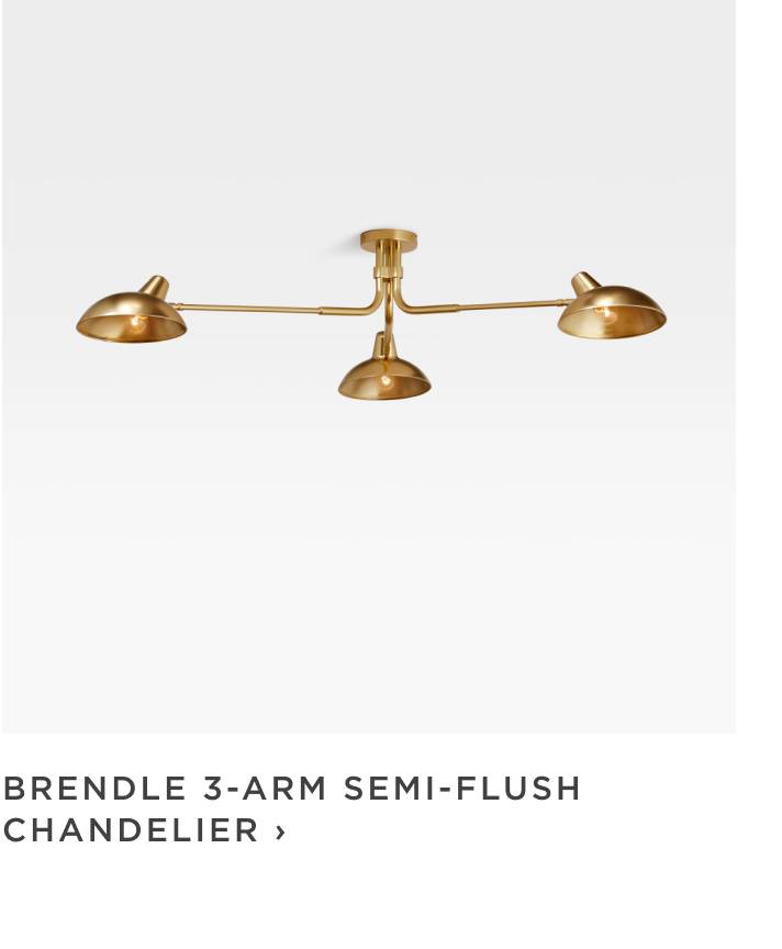 Brendle 3-Arm Semi-Flush Chandelier