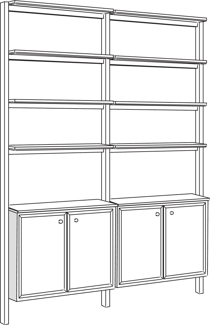 Holgate Modular Double Shelf Set with 96