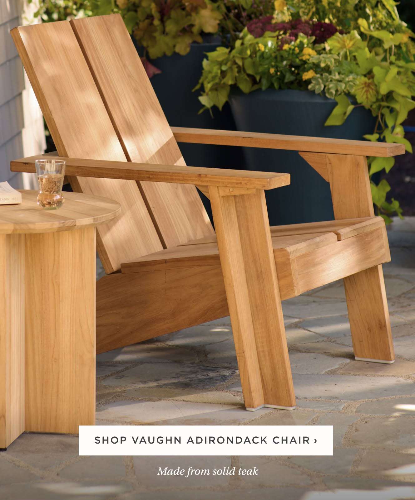 Shop Vaughn Adirondack Chair. Made from solid teak.