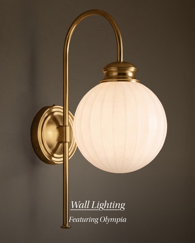 Wall Lighting. Featuring Olympia.