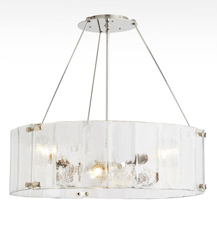 Willamette 32" Clear Fluted Glass Chandelier Rejuvenation