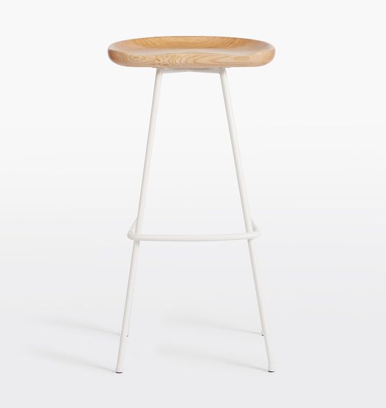 Randle Tractor Bar Stool with Metal Legs Rejuvenation