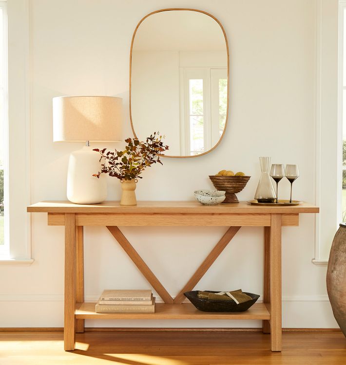 stratford fir wood console table