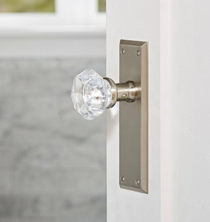 Putman Octagonal Crystal Knob Mortise Interior Door Set Rejuvenation