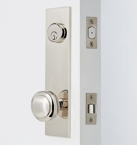 Rigdon Knob Exterior Door Hardware Tube Latch Set | Rejuvenation