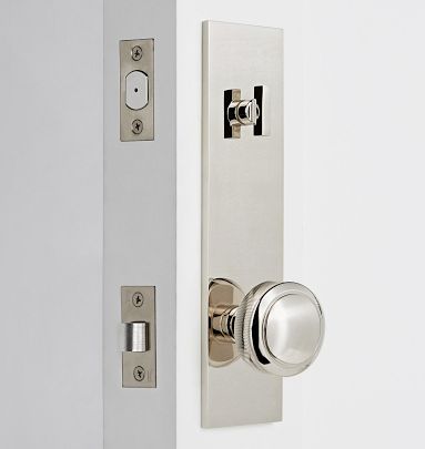 Rigdon Knob Exterior Door Hardware Tube Latch Set | Rejuvenation