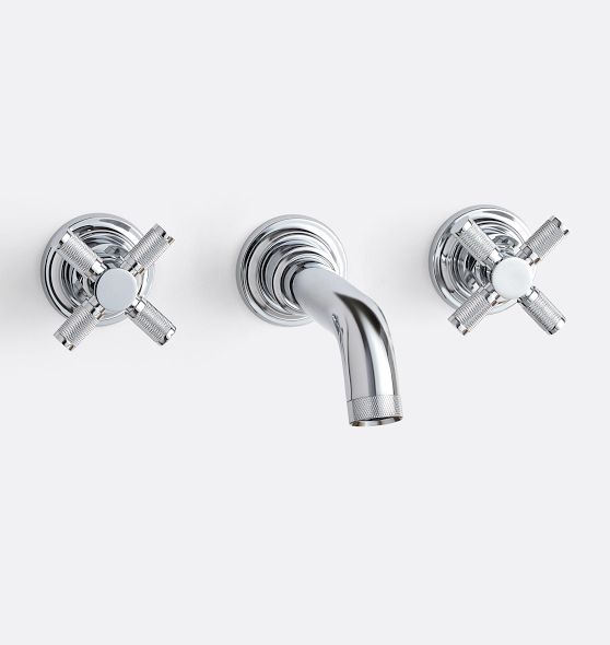 Descanso Cross Handle Widespread Wall Mount Faucet Rejuvenation