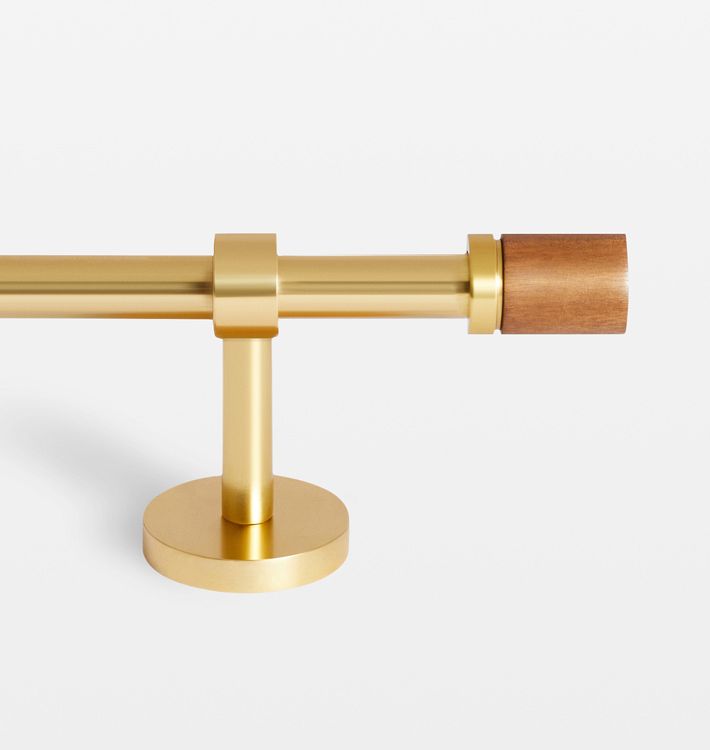 Hillcrest Adjustable Brass Drapery Rod Set | Rejuvenation