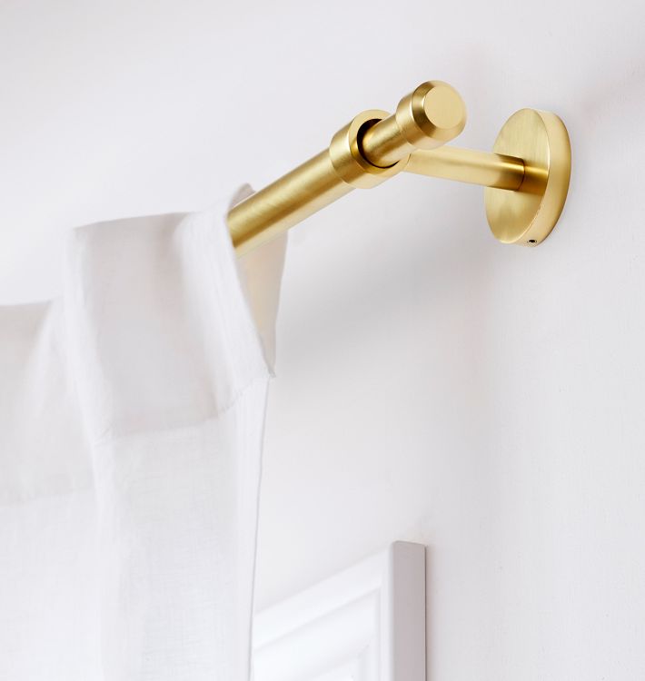 End Cap Adjustable Brass Drapery Rod Set Rejuvenation