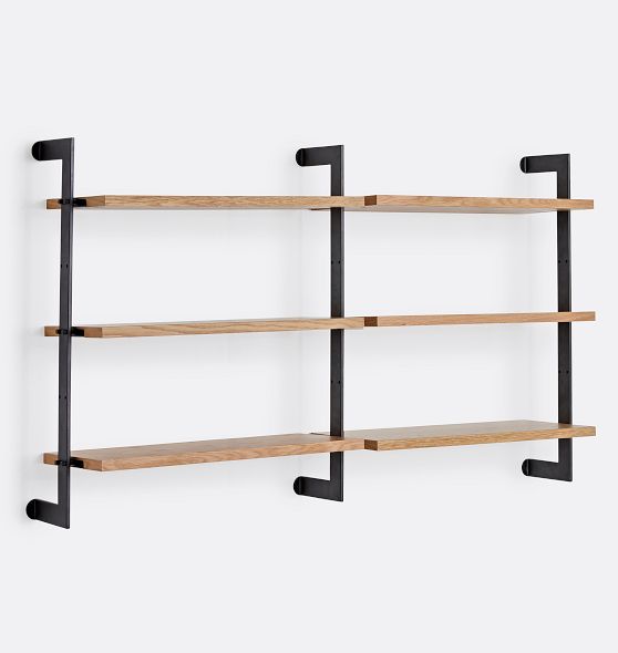 Holgate Double Modular Shelf Set with 36" Rails Rejuvenation
