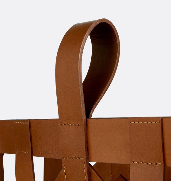 Leather Open Weave Basket Rejuvenation