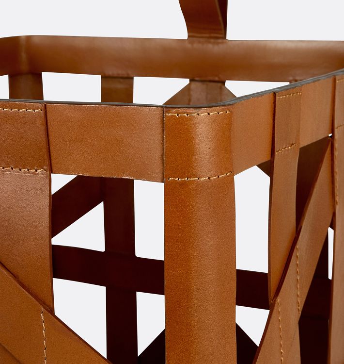 Leather Open Weave Basket Rejuvenation