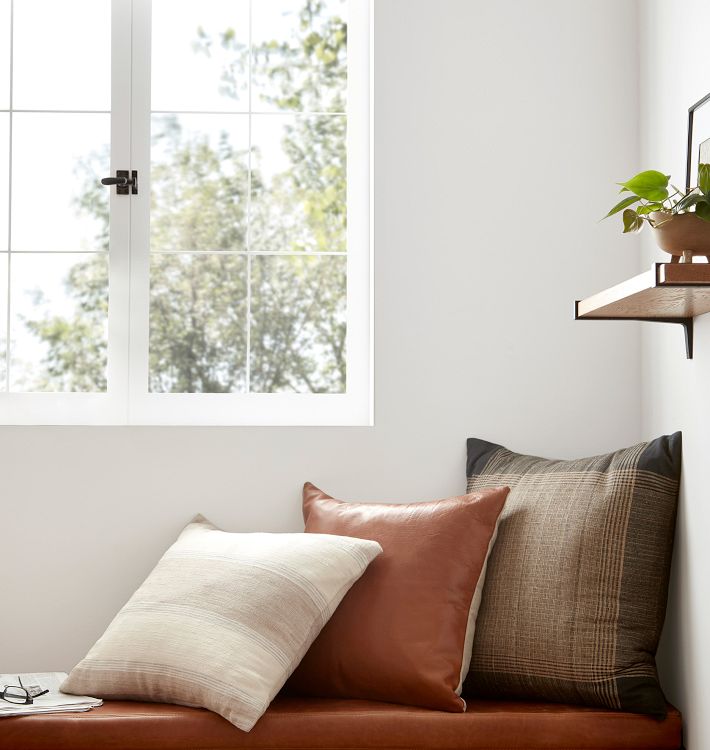 Plaid Handspun Raw Silk Pillow Cover Rejuvenation