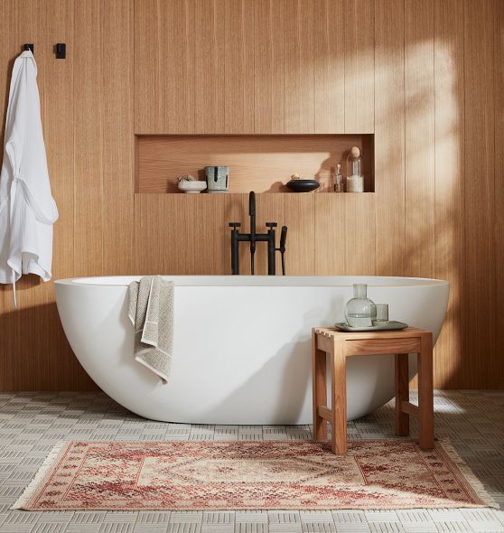 Teak Shower Bench | Rejuvenation