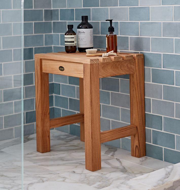 Teak Shower Bench | Rejuvenation