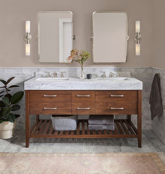 Richmond 60" Walnut Double Vanity Rejuvenation