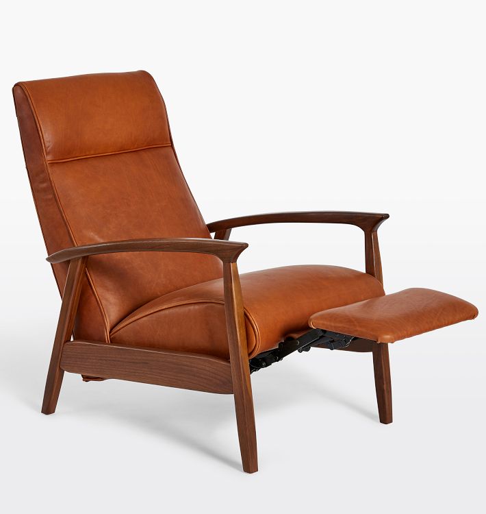 Glenn Walnut Leather Recliner Chair Rejuvenation