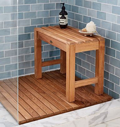 Teak Shower Bench | Rejuvenation