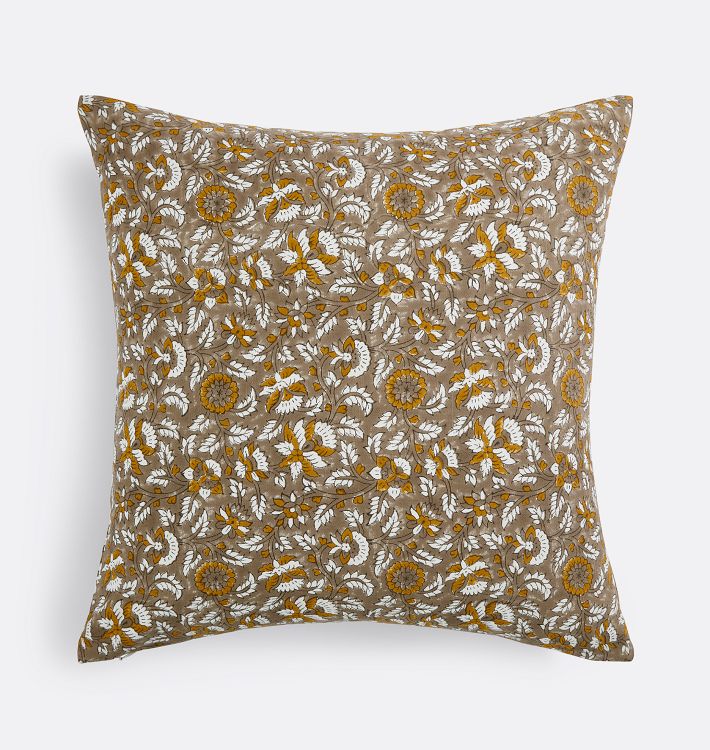 Botanical Block Print Pillow